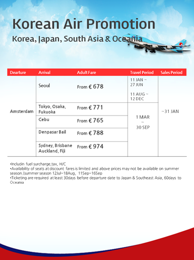 Korean Air & KLM Promotie – Daihan Travel